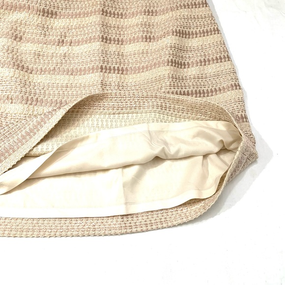 NWT Banana Republic Heritage Collection rose gold/cream tweed textured skirt- 8 - Picture 10 of 12